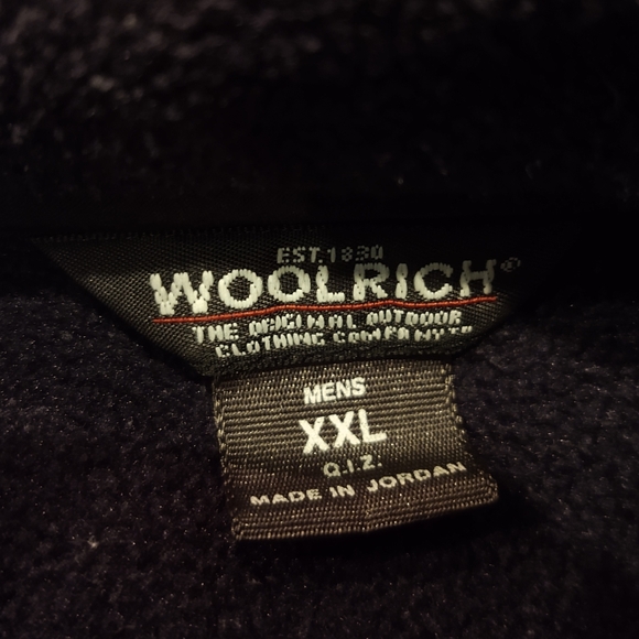 Woolrich Navy Blue Fleece Zip Jacket xxl - Picture 3 of 5